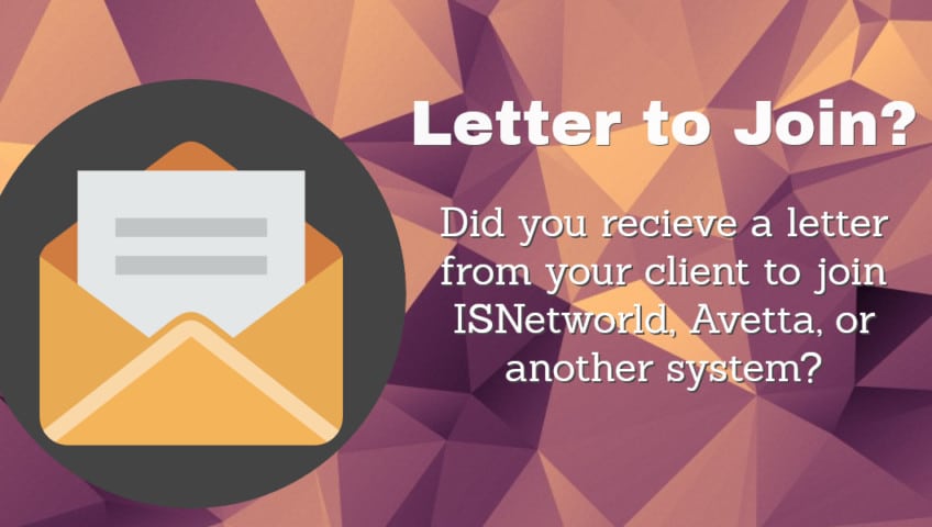 ISNetworld® or Avetta® Letter to Join Their Program