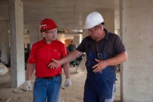 contractors discussion safety protocols