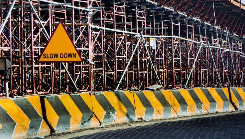 Construction site safety sign